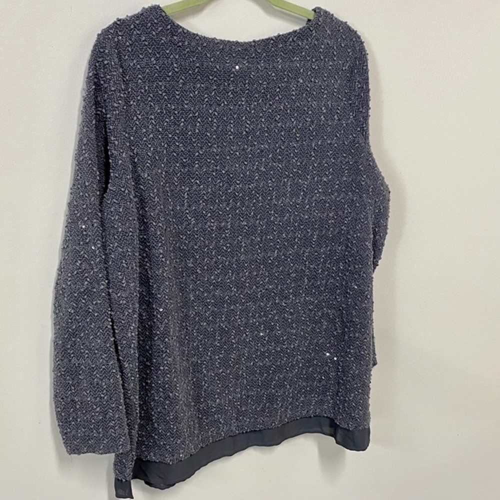 Apt 9 Gray V-Neck Sweater Sz 2X - Picture 3 of 5